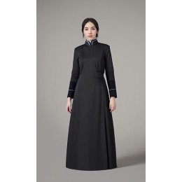 Design black hymn robe, custom long hymn robe, baptism, waist design, hymn robe supplier CHR030 Design black hymn robe, custom long hymn robe, baptism, waist design, hymn robe supplier CHR030